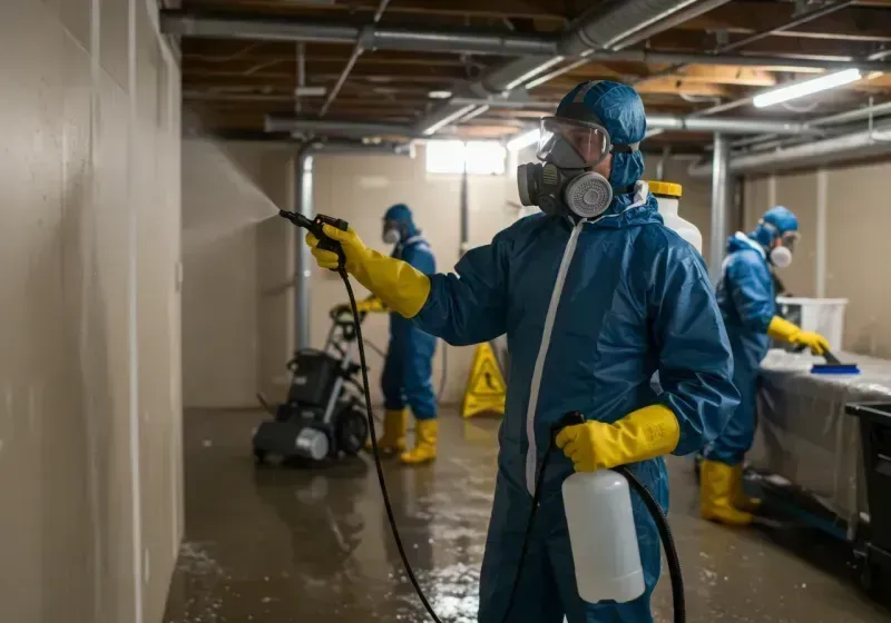 Basement Sanitization and Antimicrobial Treatment process in Chino Hills, CA